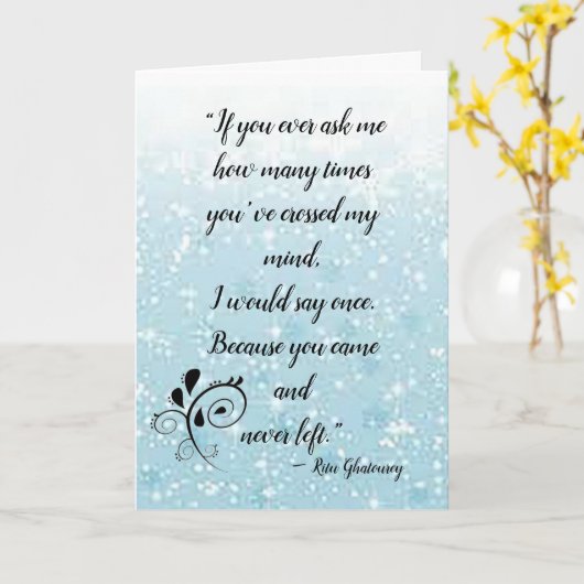 Carte d'amour "Parfait ensemble" (Fleur jaune)