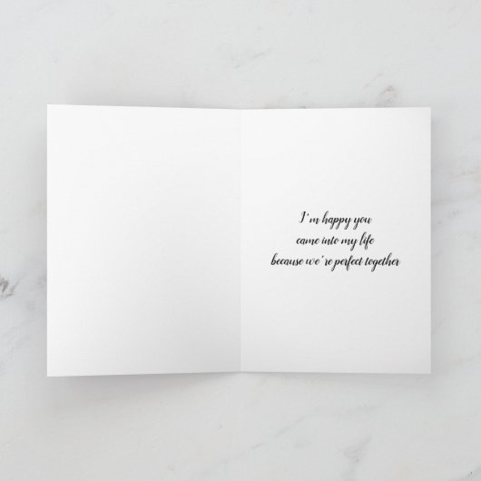 Carte d'amour "Parfaits ensemble" (Intérieur)