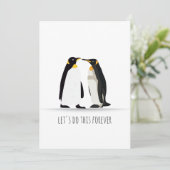 CARTE D'AMOUR PENGUIN (Debout devant)