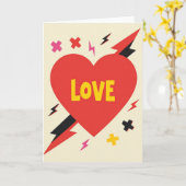 Carte d'amour Pop Art (Fleur jaune)