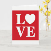 Carte d'amour Pop Art Rouge (Fleur jaune)