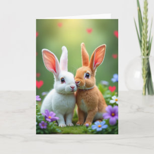Carte d'amour pour amis mignons et poilus
