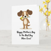 Carte d'amour pour animal rayé (Fleur jaune)