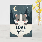 Carte d'amour pour Blaireau Mignon (Fleur jaune)
