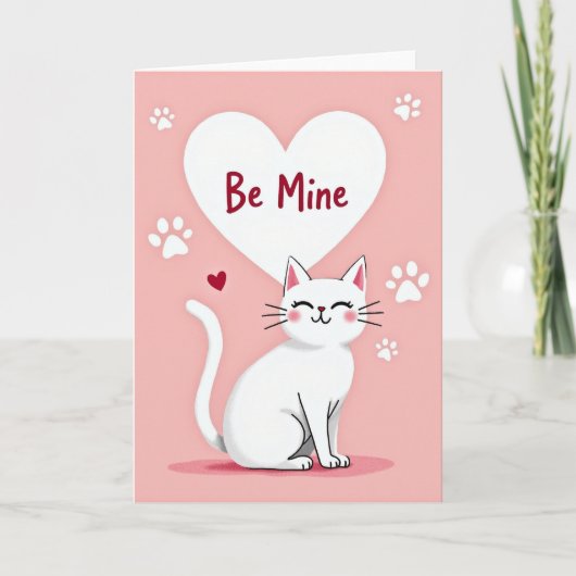 Carte d'amour pour chat « Soyez à moi » (Devant)