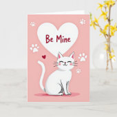 Carte d'amour pour chat « Soyez à moi » (Fleur jaune)