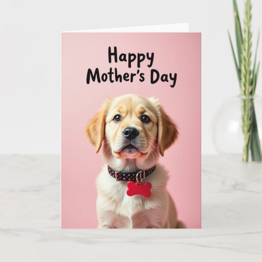 Carte d'amour pour chiot à pois (Devant)