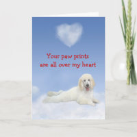 Carte d'amour pour chiot de poule