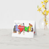 Carte d'amour pour chiot de races multiples (Fleur jaune)