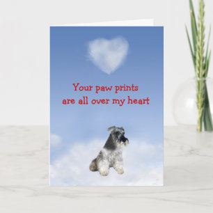 Carte d'amour pour chiot Schnauzer miniature