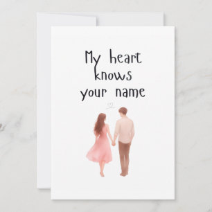 Carte d'amour pour couple romantique, Saint-Valent