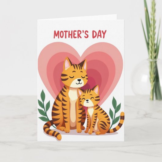 Carte d'amour pour félins rayés (Devant)