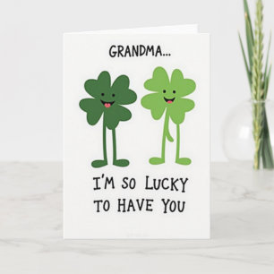 Carte d'amour pour grand-mère chanceuse
