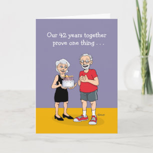 Carte d'amour pour le 42e anniversaire