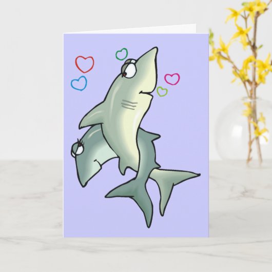 Carte d'amour pour le requin (Fleur jaune)