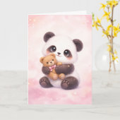 Carte d'amour pour les animaux kawaii (Fleur jaune)