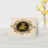 Carte d'amour pour l'ours en peluche (Fleur jaune)