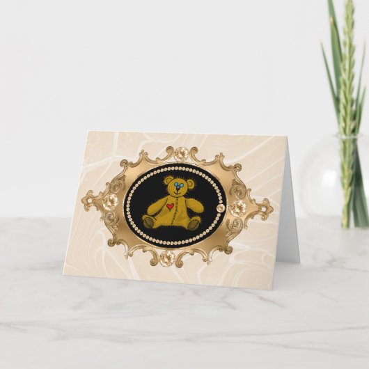 Carte d'amour pour l'ours en peluche (Devant)