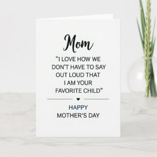 Carte d'amour pour maman à motif rayé