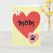 Carte d'amour pour maman douce (Fleur jaune)
