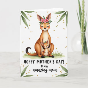 Carte d'amour pour maman et bébé animal