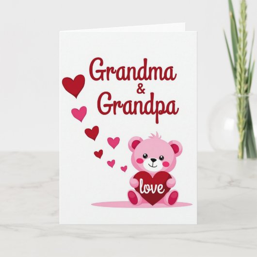 Carte d'amour pour Mamie et Papy (Devant)