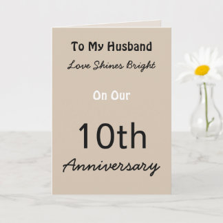 Carte d'amour pour mari pour 10 ans.