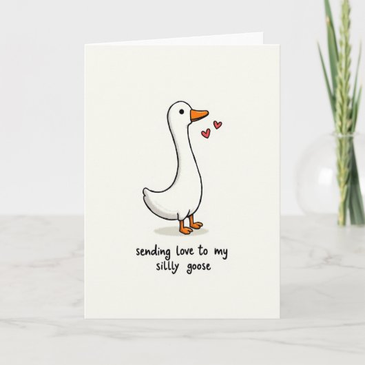 Carte d'amour pour Oie Ridicule (Devant)