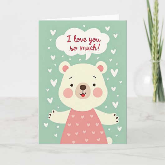 Carte d'amour pour ours (Devant)