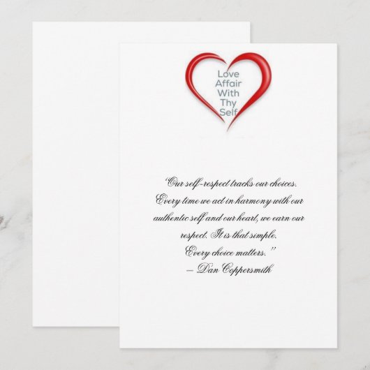 Carte d'amour-propre (Devant / Derrière)