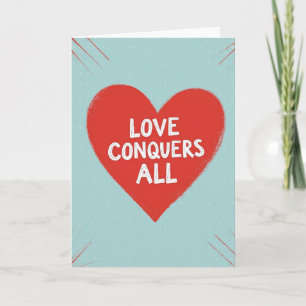 Carte d'amour qui conquiert tout le cœur