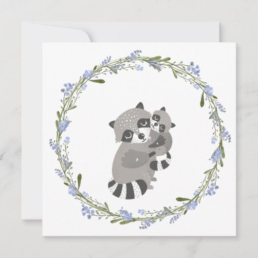 Carte d'amour Raccoon (Devant)