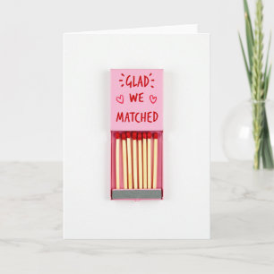 Carte d'amour 'Ravie que nous ayons matché'