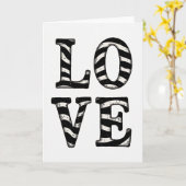 Carte d'amour rayée minimale (Fleur jaune)