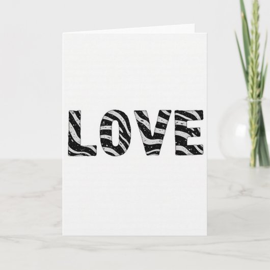 Carte d'amour rayée simple (Devant)