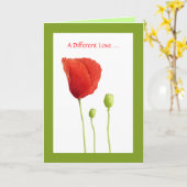 Carte d'amour Red Poppy (Fleur jaune)