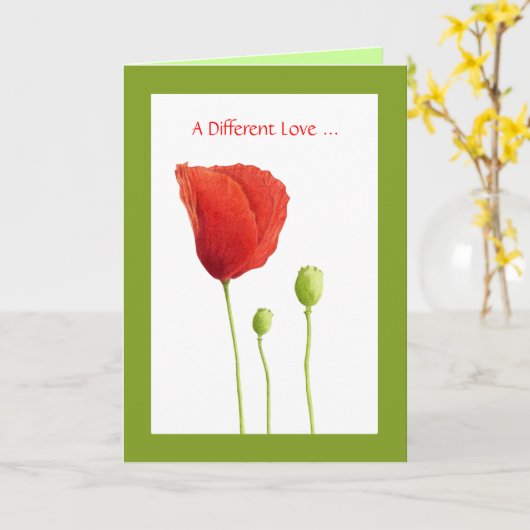 Carte d'amour Red Poppy (Fleur jaune)