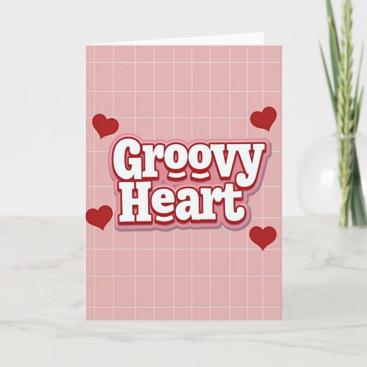 Carte d'amour rétro groovy (Devant)