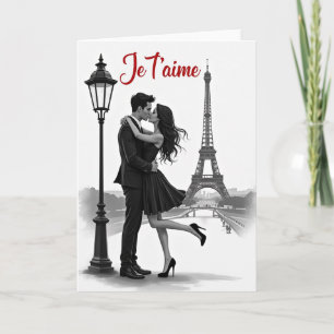 Carte d'amour romantique parisienne