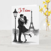 Carte d'amour romantique parisienne (Fleur jaune)