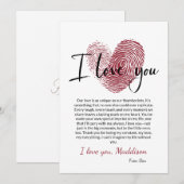 Carte d'amour romantique personnalisée avec ❤️ emp (Devant / Derrière)