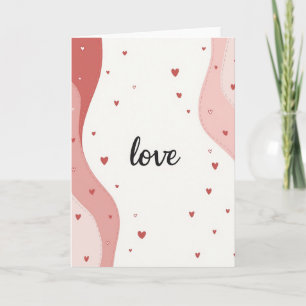 Carte d'amour romantique rouge