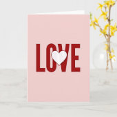 Carte d'amour rose (Fleur jaune)