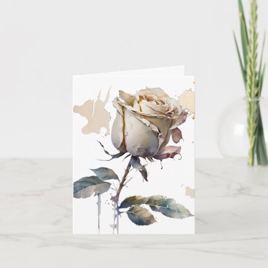 Carte d'amour Rose Blush (Devant)
