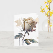 Carte d'amour Rose Blush (Fleur jaune)