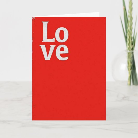 Carte d'amour rouge (Devant)