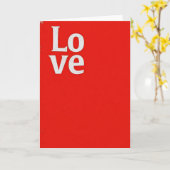 Carte d'amour rouge (Fleur jaune)
