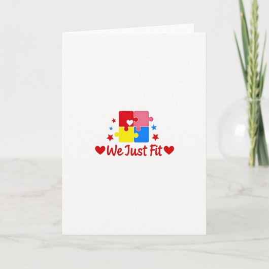 Carte d'amour rouge ajustement parfait (Devant)