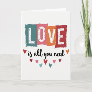 Carte d'amour rouge, tout ce dont vous avez besoin