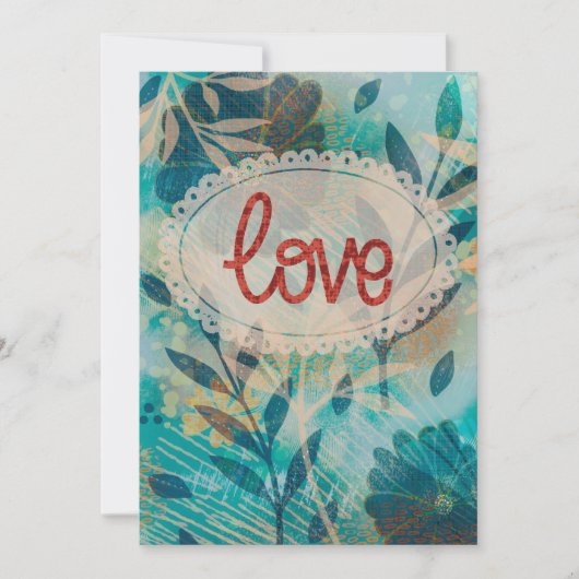 Carte d'amour, Saint-Valentin, anniversaire (Devant)